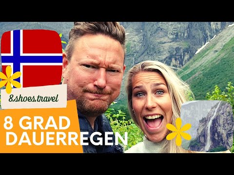 8 Grad und Dauerregen am Trollveggen I Lillehammer I Fähre I Wasserfälle I Norwegen Vlog#1