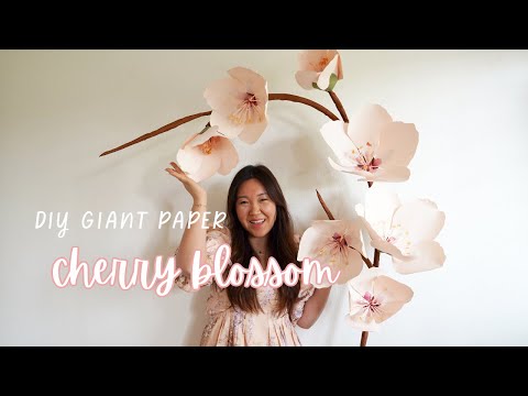 DIY Giant Paper Cherry Blossom Backdrop 🌸 Step-by-Step Tutorial