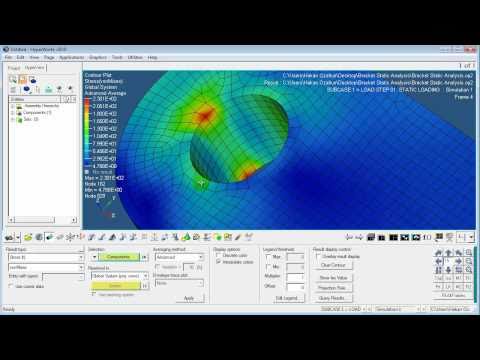 Hypermesh 08 - Bracket  - Tension Loading