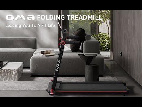 OMA 1012EB Folding Treadmill for Small Spaces