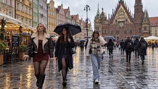 Wroclaw, Poland 🇵🇱 — Market Square in the Rain - 4K HDR Walking Tour