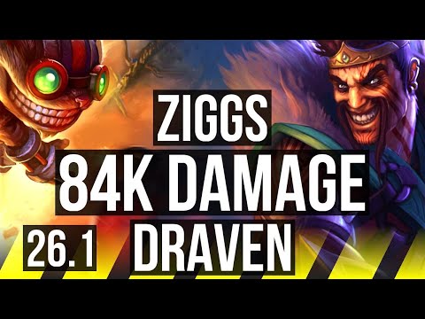 ZIGGS & Morgana vs DRAVEN & Rell (ADC) | 84K damage, Good KDA: 13/2/20 | NA Challenger | 26.1
