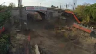 Tram, il timelapse dell’intervento di allargamento del sottopasso in via di Corticella