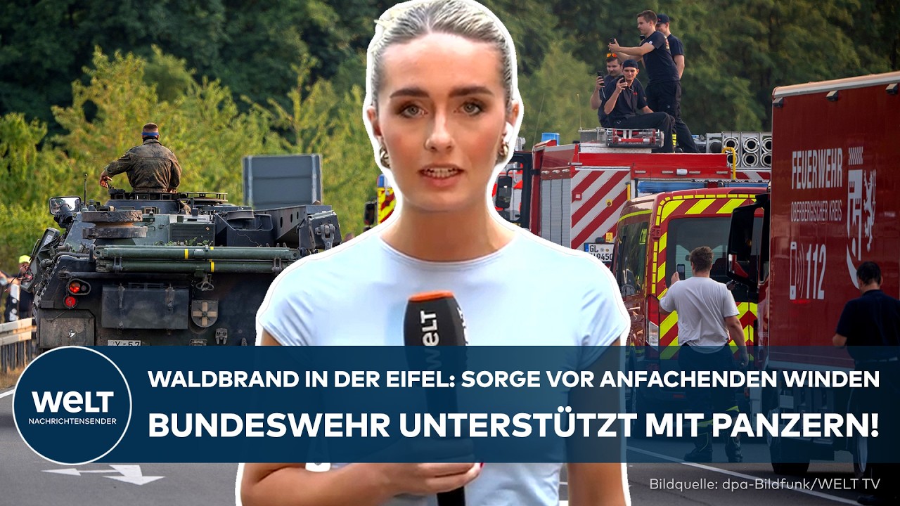 HÜRTGENWALD: Waldbrand in der Eifel – so wird die Bundeswehr jetzt mit Bergepanzern unterstützen!