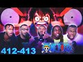 LUFFY USES CONQUERORS HAKI One Piece Ep 412 413 Reaction