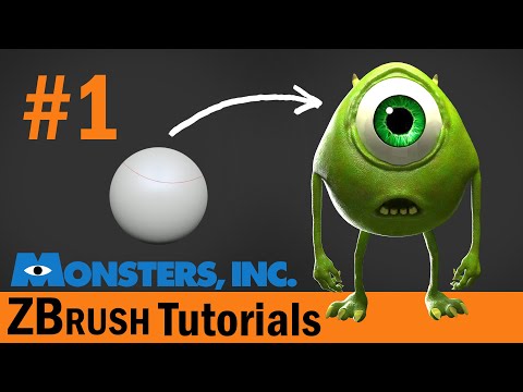 ZBrush Sculpting | ZBrush#monstersinc2 | ZBrush Tutorial for Beginners | ZBrush 2020 | free tutorial