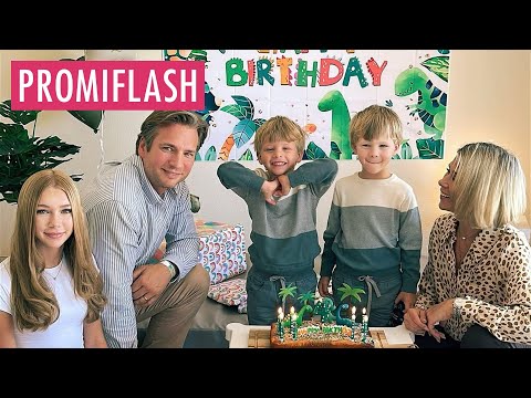 Emotional: Tanja Szewczenko celebrates her twins' birthday