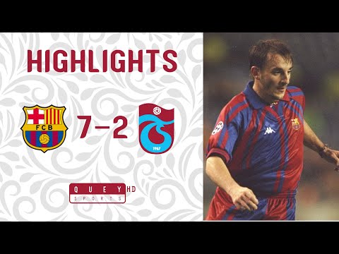 Match Highlights । FC Barcelona 7-2 Trabzonspor । 1990-1991 UEFA Cup। FIFA 15 Gameplay