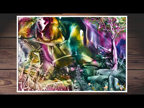 Wie man eine abstrakte Landschaft im Handumdrehen malt / Einfache Technik