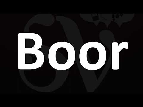 Boor - Meaning and How to Pronounce