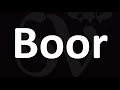 Boor Meaning And How To Pronounce