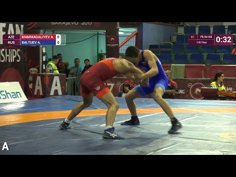 1/8 FS - 54 kg: A. BALTUEV (RUS) df. A. MAMMADALIYEV (AZE) by VPO1, 2-2