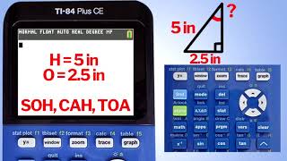 TI84 Plus CE Finding the Sine, Cosine, and Tangent of an Angle