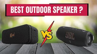 Video thumbnail for Outdoor Speaker Showdown! Klipsch Detroit vs. JBL Charge 6 - The Ultimate Test! by Consumer Help