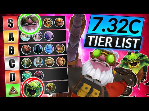 NEW HEROES TIER LIST for Patch 7.32C - Ranking EVERY Dota 2 Hero - Best to Worst