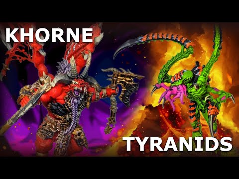 KHORNE DAEMONS VS TYRANIDS WARHAMMER 40000 BATTLE REPORT