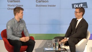 Magnus Carlsen talks with Business Insider's Nicholas Carlson at the DLD '15 in NYC