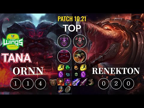 JAG TaNa Ornn vs Renekton Top - KR Patch 10.21