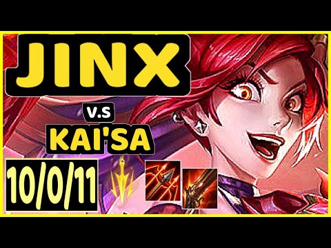 LAVA (JINX) vs KAI'SA - 10/0/11 KDA BOTTOM ADC CHALLENGER GAMEPLAY - KR