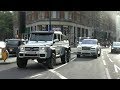 Saudi Businessman Driving his SUV Convoy in London - G6X6, Cullinan, G500!!