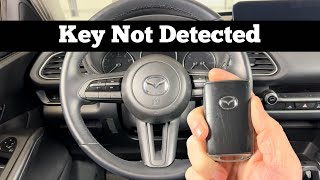 How To Start 2020 - 2023 MAZDA CX-30 With Dead Key Fob Battery "Key Not Detected" Remote Not Working