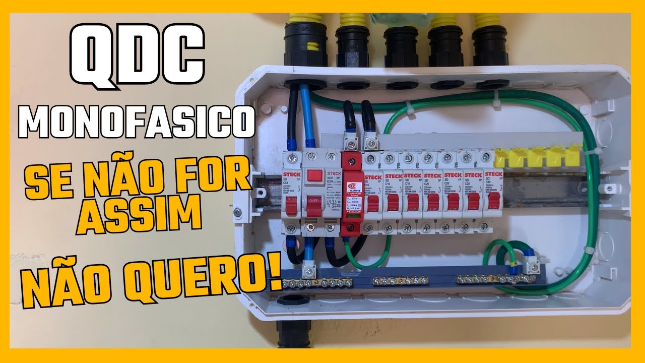 Quadro monofásico 220 volts, tem que ser montado assim. Não tem erro.