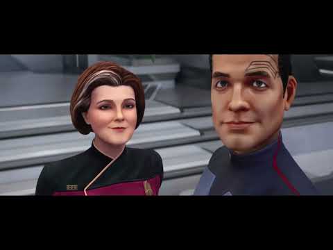 Janeway and Chakotay hug in Star Trek Prodigy s1e11 😍