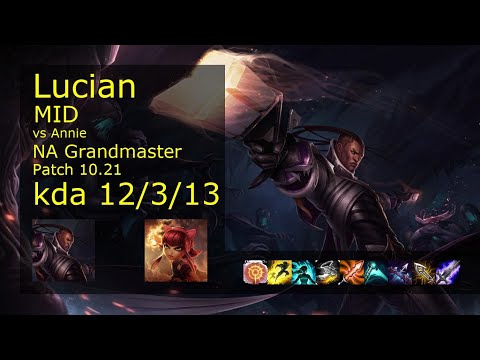 Lucian Mid vs Annie - NA Grandmaster 12/3/13 Patch 10.21 Gameplay