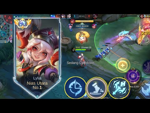 100% BROKEN DAMAGE❗BEST BUILD & EMBLEM LYLIA TERSAKIT SEASON 32 || 🔥🔥