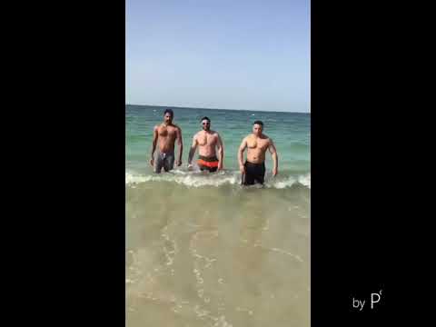 Mamzer beach in dubai with my frnds