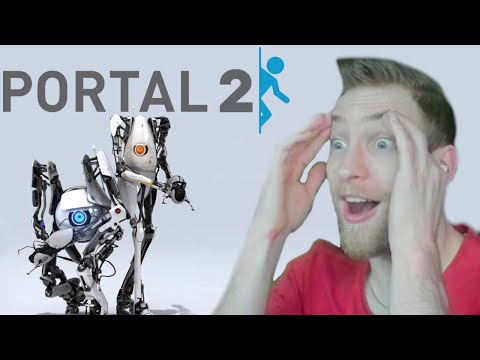 HE HAS NEVER PLAYED THE GAME!!! First Time Playing Portal 2 Co-Op
