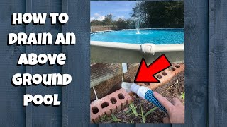 How to Drain an Above Ground Pool (easy trick)
