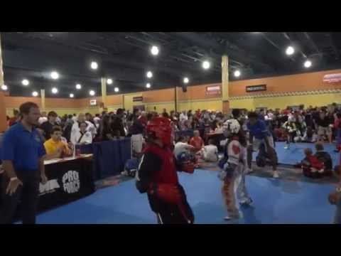 Yoanna (YoYo) H. US OPEN ISKA World Karate Championship 8-9 yrs Girls Sparring.