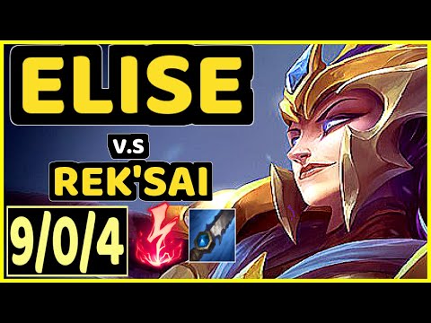 SPIRIT (ELISE) vs REK'SAI - 9/0/4 KDA JUNGLE CHALLENGER GAMEPLAY - KR