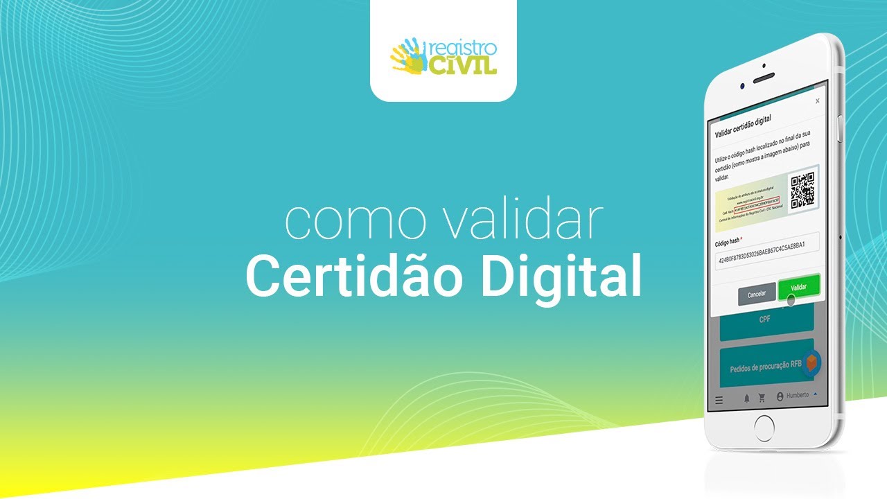 Como validar uma Certidão Digital do Registro Civil no site registrocivil.org.br