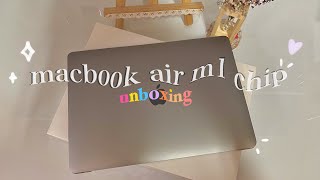 macbook air m1 chip 2020 unboxing + accessories 💻📦