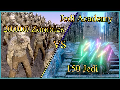 Star Wars siege Jedi Academy - 150 Jedi Knight vs 20000 Zombies -  Ultimate Epic Battle Simulator