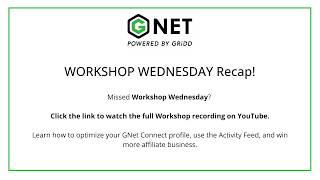GNet Workshop Wednesday: Profile Optimization, Activity Feed & Platform Walkthrough