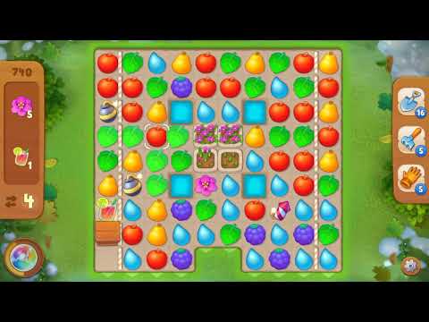 Gardenscapes Level 740 With No Boosters - Super Hard Level - Bonus Scene With Austin