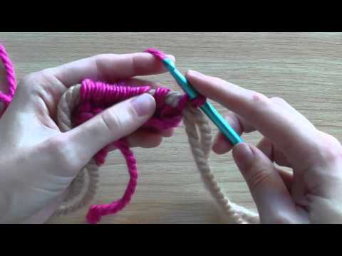 #Knooking crossed knit stitch