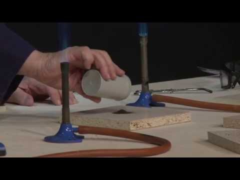 The burning properties of gunpowder