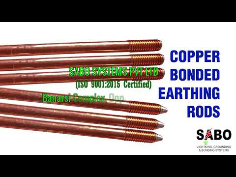 Sabo brown threaded copper bonded earthing rod