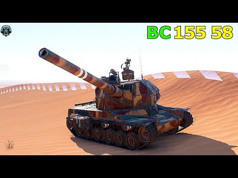 BC 155-58 : Incredibly Accurate Shots ♠ World Of Tanks