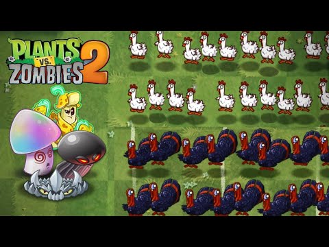 PvZ 2 - All Plants Vs 199 Animal Zombie Chicken, Ice Weasel & Monkey