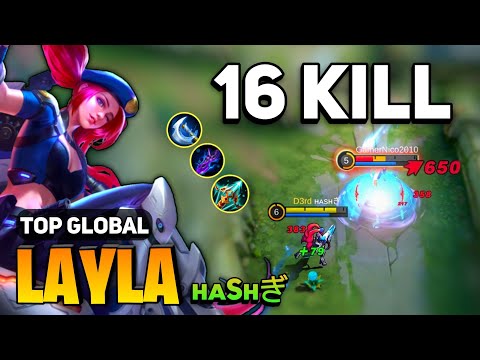 Layla Goldlane Build Insane DMG [ Layla Best Build Top Global ] By ʜᴀsʜぎ - Mobile Legends