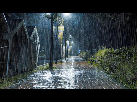 Heavy Rain Sounds to Fall into Deep Sleep Without Worries | Insomnia, Stress Relief