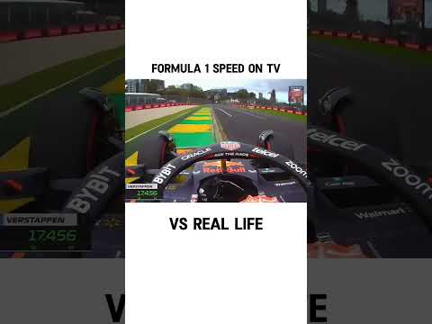 Formula 1 speed on tv vs real life