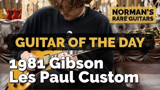 Video thumbnail for Guitar of the Day: 1981 Gibson Les Paul Custom | Norman's Rare Guitars by Normans Rare Guitars