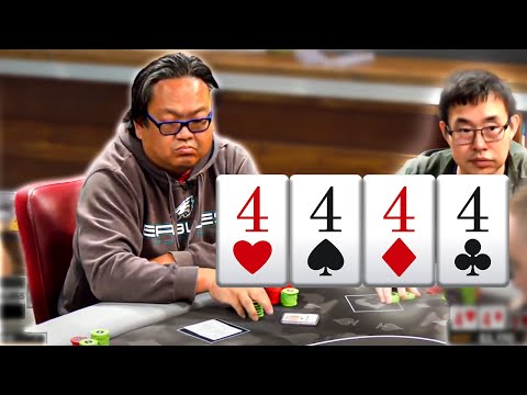 QUADS Second Hand Of Poker Game