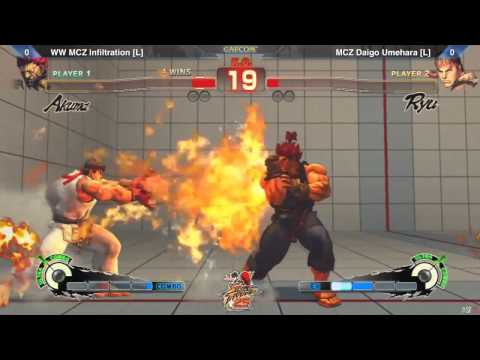 SSF4 AE Grand Final SF25th   WW MCZ Infiltration (Akuma) vs MCZ Daigo Umehara (Ryu)